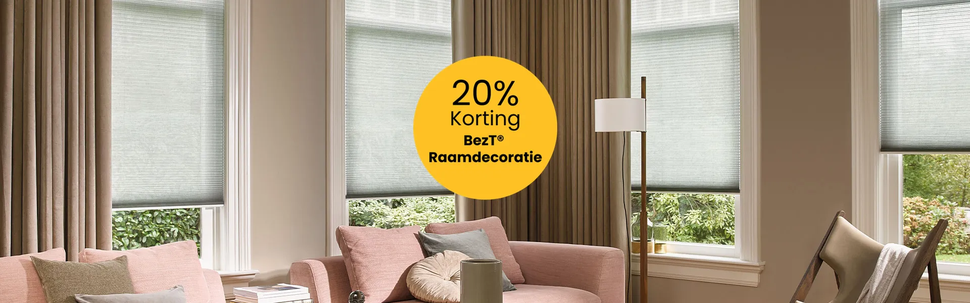 Summer Sale: 20% korting op BezT Raamdecoratie Summer Sale: 20% korting op BezT Raamdecoratie
